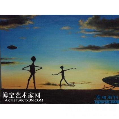 孙格宁 我们来自遥远的星球。 类别: 抽象油画